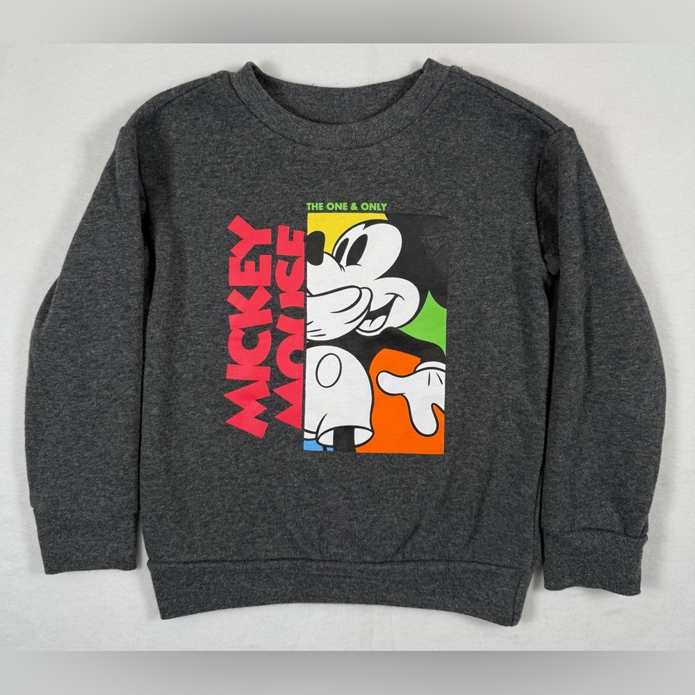 TUCKER + TATE X DISNEY Toddler Mickey Mouse Retro Dark Grey Sweatshirt Size 3‎